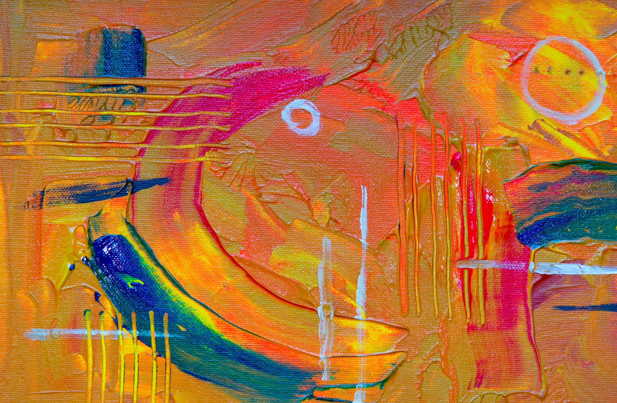 Close-up Photography Of Multi-coloured Abstract Painting
